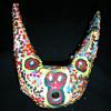 NEW Two horned wall hang Vejigante mask  6" -7" (red, yellow) $38.